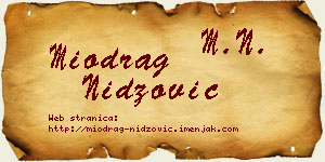 Miodrag Nidžović vizit kartica